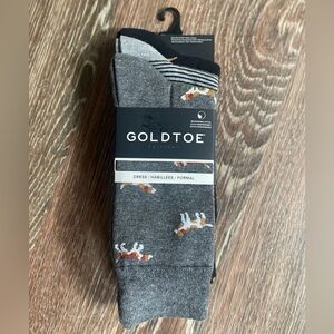 New 3 Pack Gold Toe Socks ~ Dogs ~ Stripes ~ Ducks